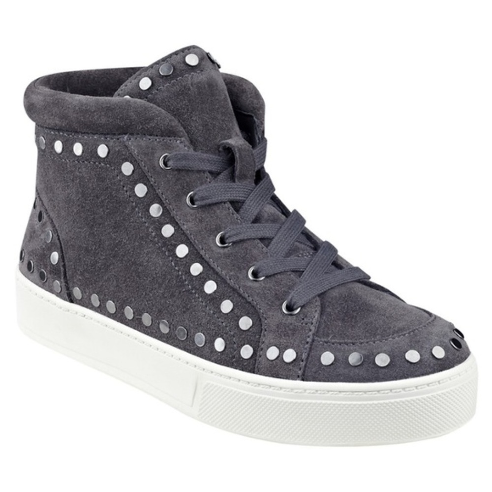 Marc Fisher Grey Suede High Top Sneaker